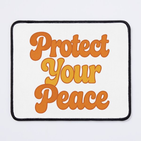 Item preview, Protect Your Peace Groovy Retro 70s Wavy Typography designed and sold by ceyhunfd.