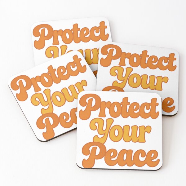 Item preview, Protect Your Peace Groovy Retro 70s Wavy Typography designed and sold by ceyhunfd.