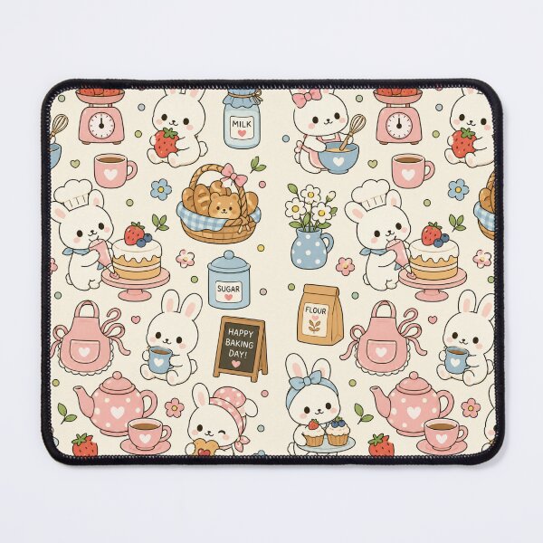 Item preview, Strawberry Bunny Bakery Pattern designed and sold by Soft Berry Studio.