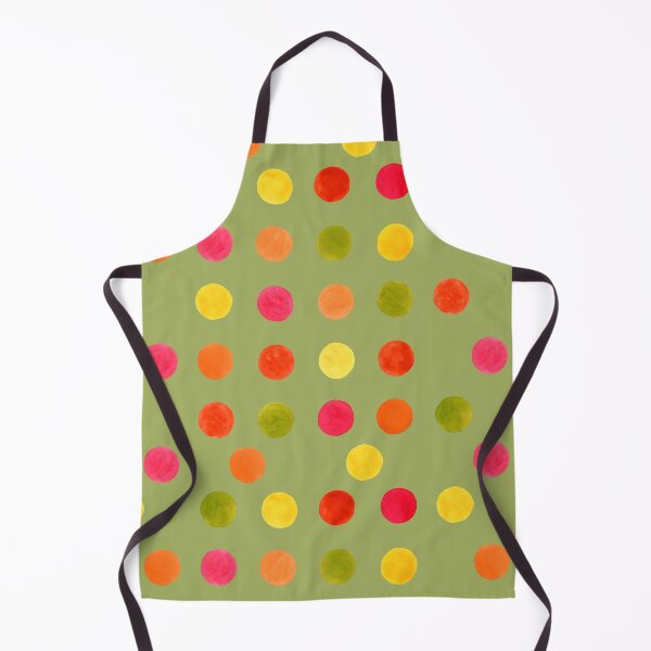 Item preview, Marigold Confetti – Hand-Painted Polka Dot Pattern in Sunlit Olive designed and sold by Piret Victoria Ribas.