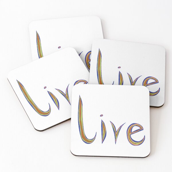 Item preview, Psychedelic Rainbow "Live" Word Art designed and sold by Alexsiya Flora.