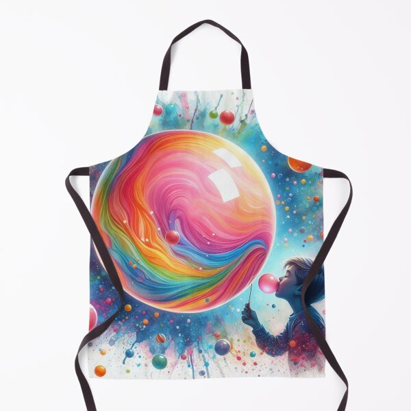 Item preview, Child Blowing Rainbow Bubble Gum Watercolor Art designed and sold by Pioneer Spirit Market.