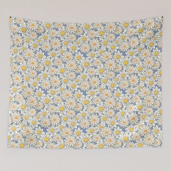 Item preview, Daisies on Blue designed and sold by The Painted Lamb.