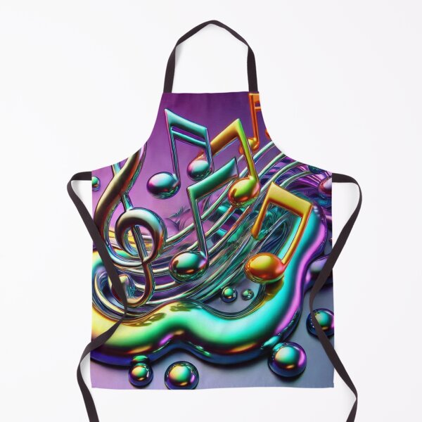 Item preview, Iridescent Liquid 3D Musical Notes on Purple Gradient designed and sold by Pioneer Spirit Market.