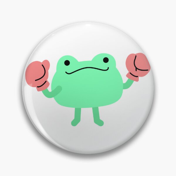 Item preview, Cute Boxing Frog wearing Pink Gloves Sticker designed and sold by ATMAS SHOP.