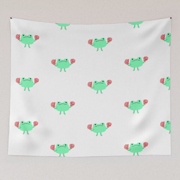 Item preview, Cute Boxing Frog wearing Pink Gloves Sticker designed and sold by ATMAS SHOP.