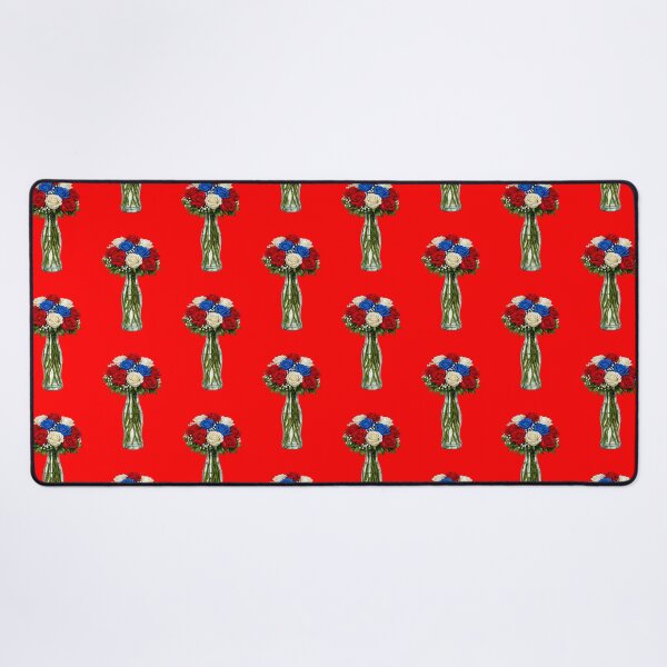 Item preview, Red White Blue Roses in Coca Cola Bottle Vase (Red Version) designed and sold by Pioneer Spirit Market.