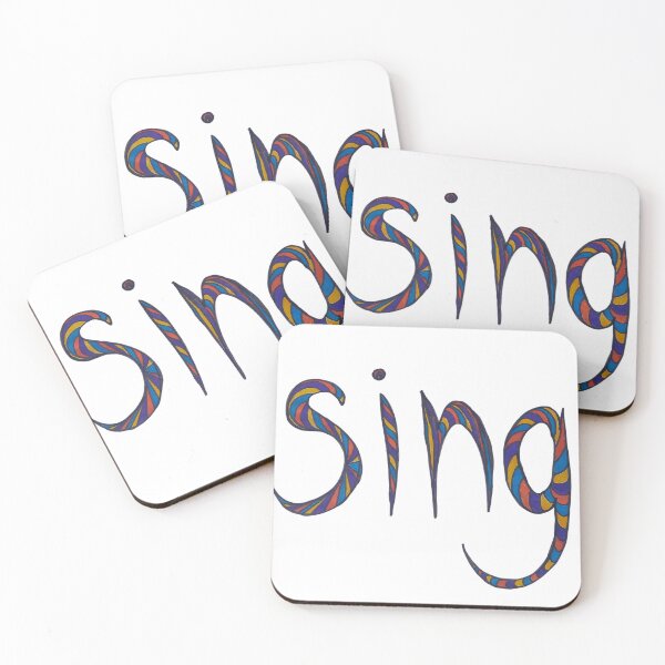 Item preview, Retro Swirl "Sing" Typography - Hand-Drawn Music Art designed and sold by Alexsiya Flora.