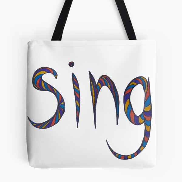 Item preview, Retro Swirl "Sing" Typography - Hand-Drawn Music Art designed and sold by Alexsiya Flora.