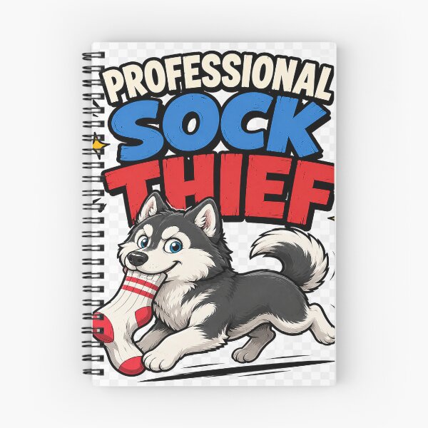 Item preview, Professional Sock Thief Funny Husky Dog   designed and sold by alw951.