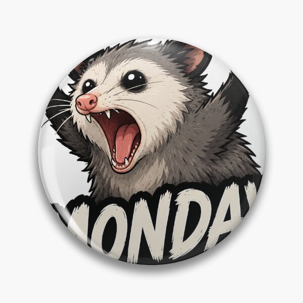 Item preview, Funny Monday Opossum Sticker – Screaming Possum Cartoon for Monday Mood designed and sold by NorthernDk_art .