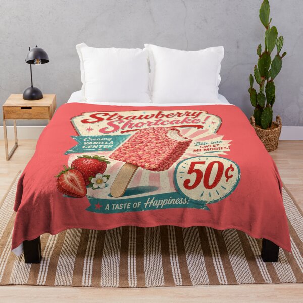 Item preview, Retro Strawberry Shortcake Ice Cream Bar – 1950s Ice Cream Truck Vintage Summer Treat designed and sold by shorethings.