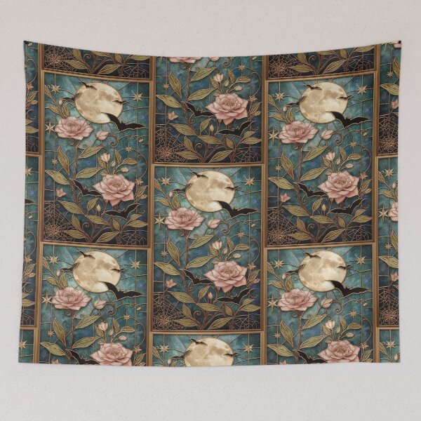 Item preview, Gothic Moon, Roses and Bats in the Night designed and sold by BriSher.