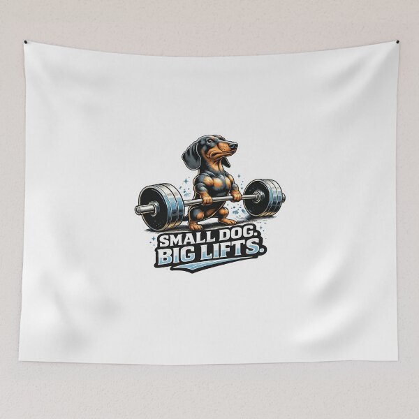 Item preview, Small Dog Big Lifts Gym Dachshund designed and sold by Digistore1221.