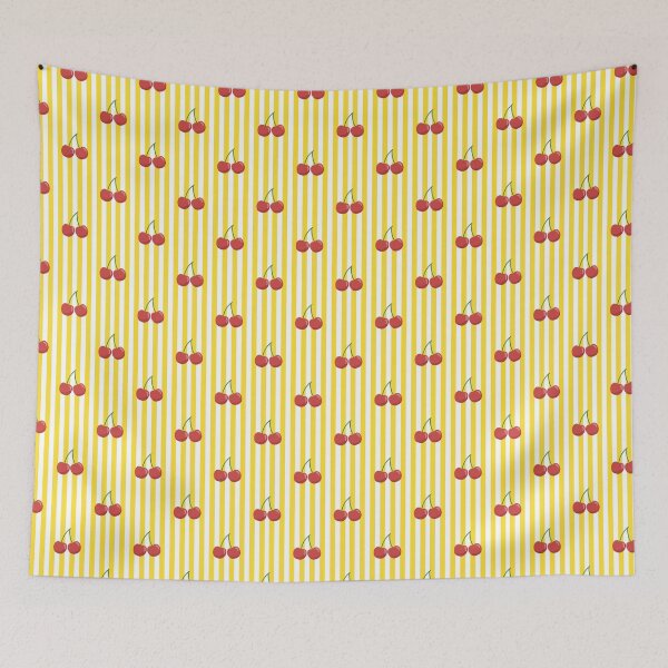 Item preview, Cherry Pattern Phone Case for Girls | Retro Cherry Journal for Students | Sweet Fruit Striped Blanket for Mom | Cherry Tote Bag for Teachers | Striped Cherry Mug for Grandma designed and sold by VivaFy.