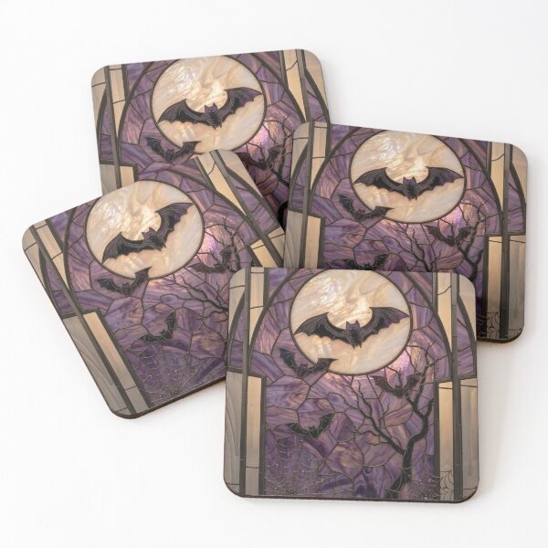 Item preview, Bats beneath gothic purple moon designed and sold by BriSher.