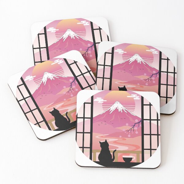 Item preview, Copy of Cat Watching Mount Fuji at Sunset designed and sold by Zitro Design Studio.