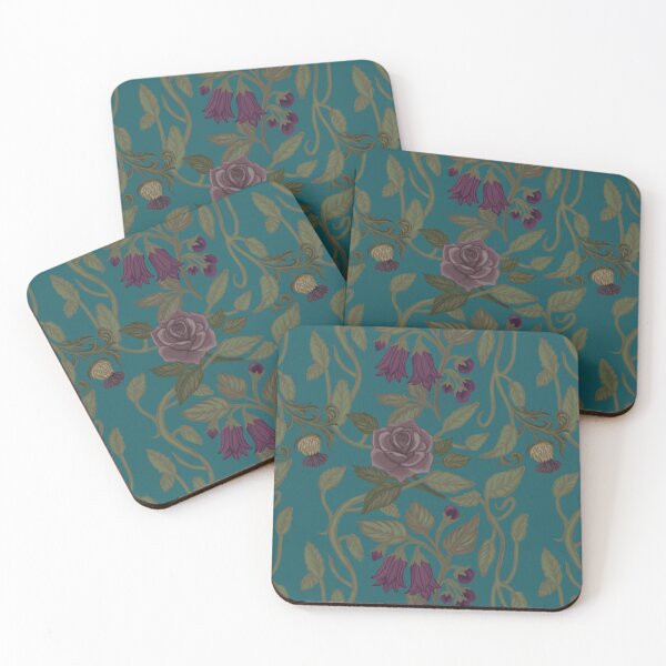 Item preview, Elegant Moody Gothic Floral Seamless Repeat Pattern Design designed and sold by MandaMarieArt.