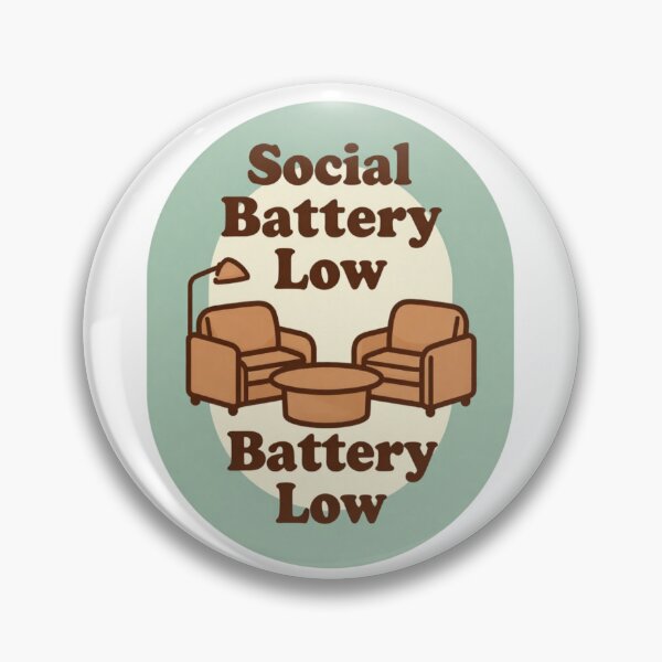 Item preview, Social Battery Low Minimalist Retro Introvert Humor designed and sold by ceyhunfd.