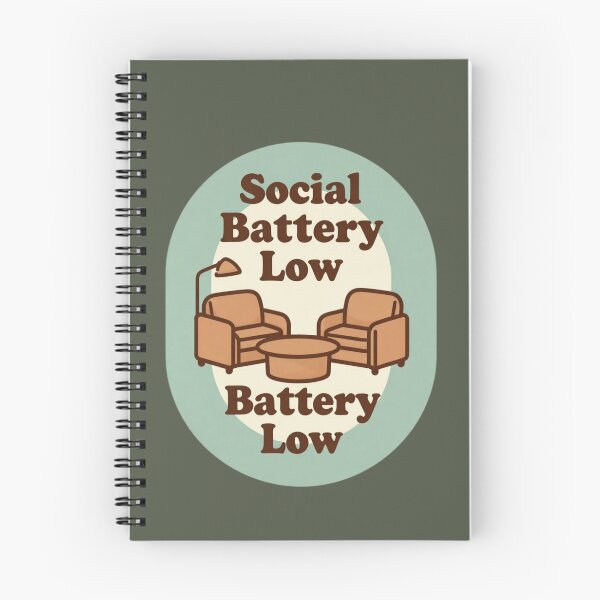 Item preview, Social Battery Low Minimalist Retro Introvert Humor designed and sold by ceyhunfd.