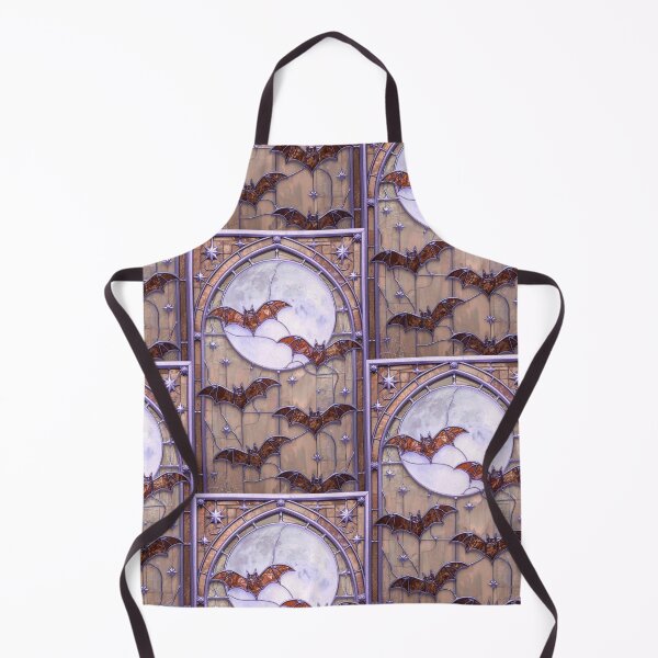 Item preview, Lavender Goth Stained Glass Bat Window designed and sold by BriSher.