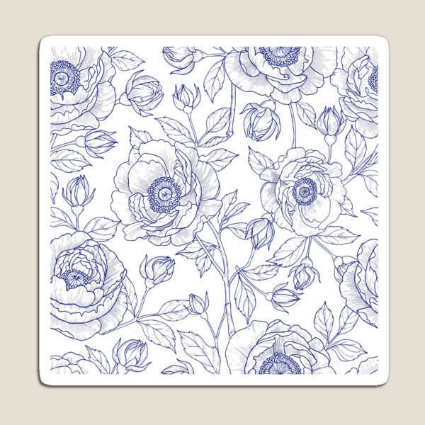 Item preview, Blue and White Floral designed and sold by The Painted Lamb.