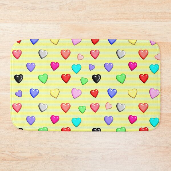 Item preview, Colorful Cute Hearts Yellow designed and sold by kanaehonkawa.