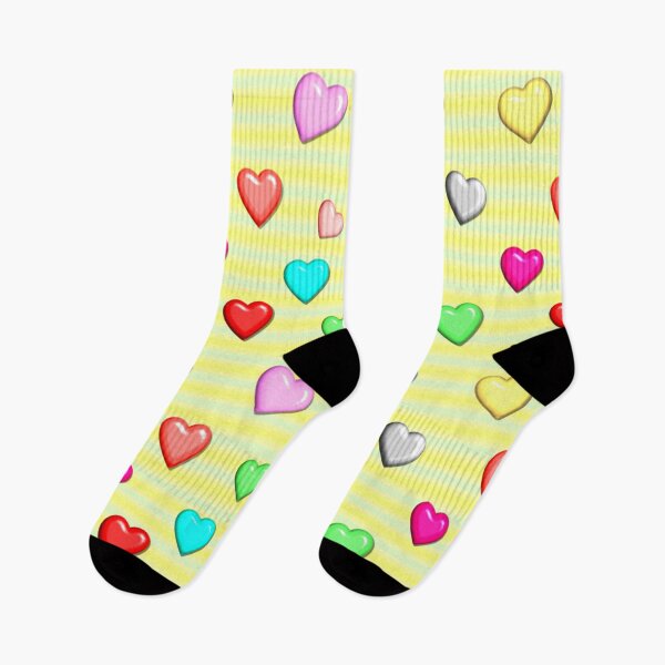 Item preview, Colorful Cute Hearts Yellow designed and sold by kanaehonkawa.
