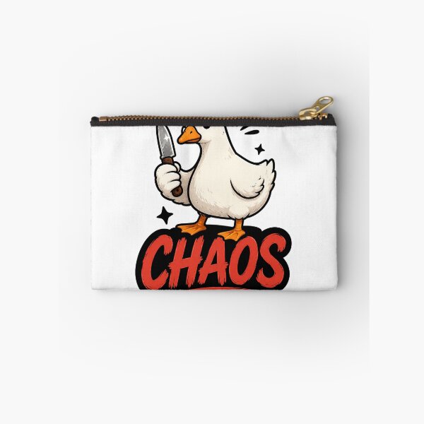 Item preview, Chaos Goose with Knife Sticker | Funny Angry Duck Meme Cartoon designed and sold by NorthernDk_art .