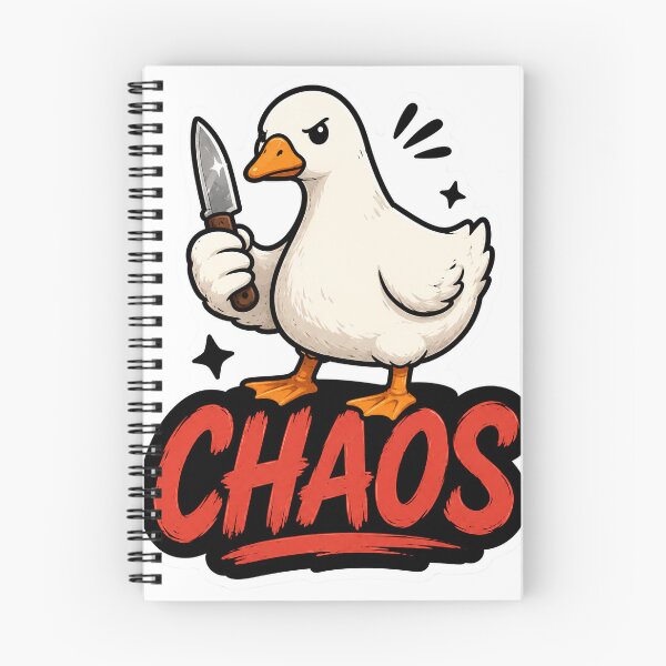 Item preview, Chaos Goose with Knife Sticker | Funny Angry Duck Meme Cartoon designed and sold by NorthernDk_art .