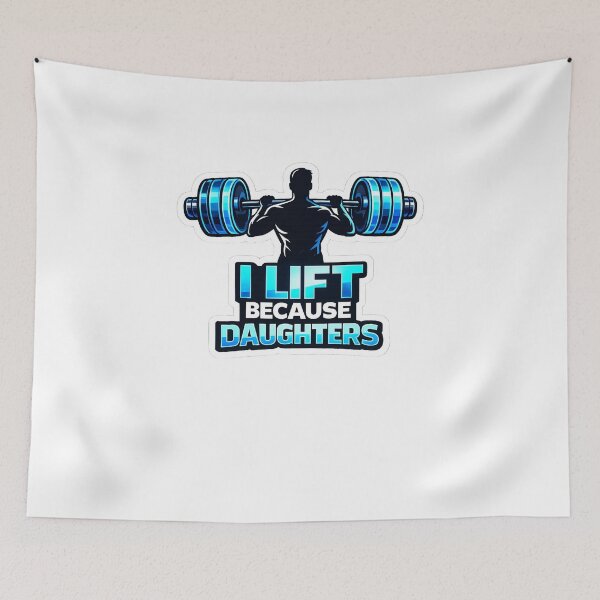 Item preview, I Lift Because Daughters Funny Gym Dad Barbell designed and sold by Digistore1221.