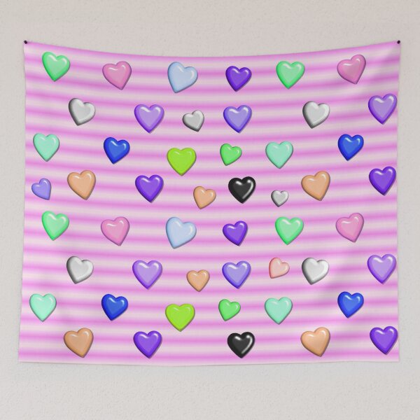 Item preview, Colorful Hearts Pink designed and sold by kanaehonkawa.