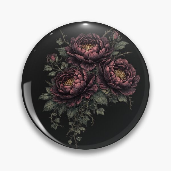 Item preview, Dark Gothic Peony Floral Botanical  designed and sold by MagicMakerPh.