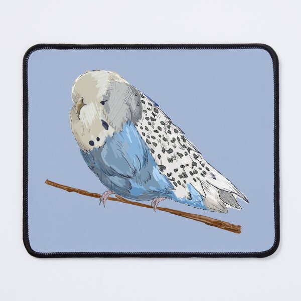 Item preview, blue budgie designed and sold by caramelrts.