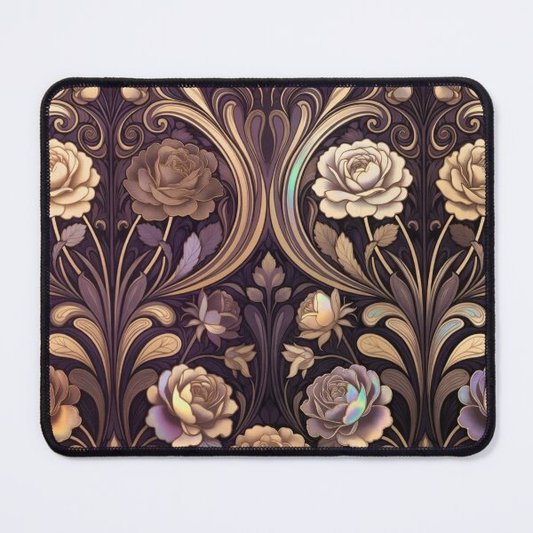 Item preview, Luxurious Purple Gold Baroque Floral Damask designed and sold by IntelliMindDesigns.