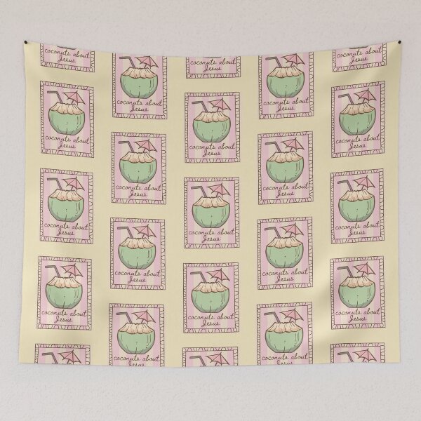 Item preview, Coconuts About Jesus Love Co Co Nuts Tropical Beach Summer Stripes designed and sold by Forevermore.