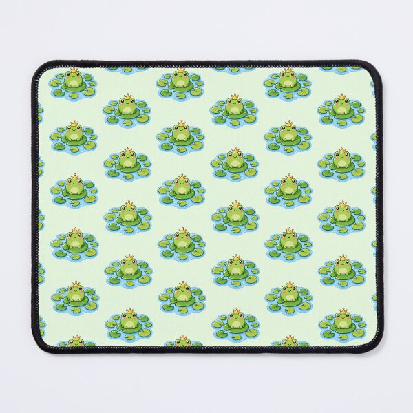 Item preview, Cute Frog Prince on Lily Pad - Kawaii Frog Cartoon designed and sold by ChosmahDrawing.