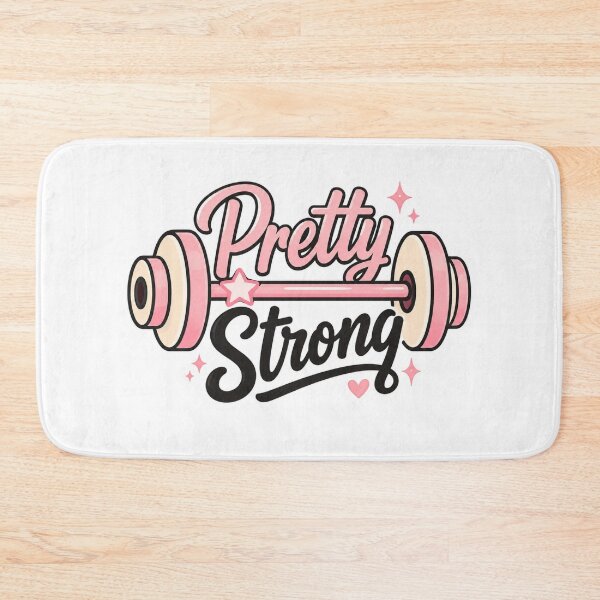 Item preview, Pretty Strong Pink Barbell Gym Motivation designed and sold by Digistore1221.