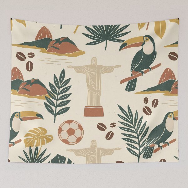 Item preview, Flowers Animals Mountains Beach Soccer God Jesus Brasil designed and sold by ART ATTACK ZONE.