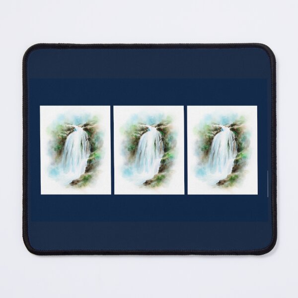 Item preview, Tranquil Waterfall Forest Watercolor designed and sold by amusefullife.