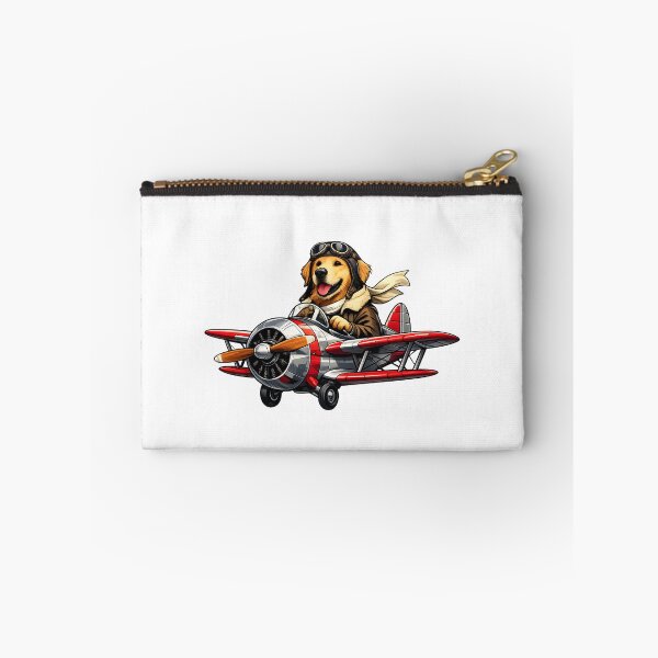 Item preview, Golden Retriever Vintage Pilot Airplane Illustration designed and sold by builtforyou.