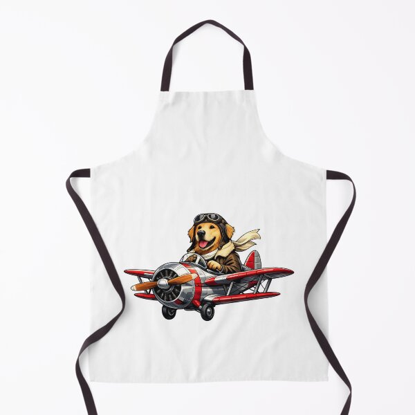 Item preview, Golden Retriever Vintage Pilot Airplane Illustration designed and sold by builtforyou.