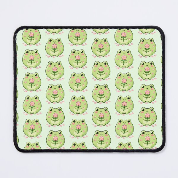 Item preview, Cute Frog Holding Flower - Kawaii Frog Cartoon designed and sold by ChosmahDrawing.