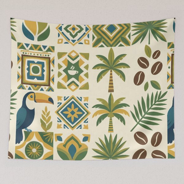 Item preview, Palm Animals Mountains Beach Soccer Coffee Jesus Brasil designed and sold by ART ATTACK ZONE.
