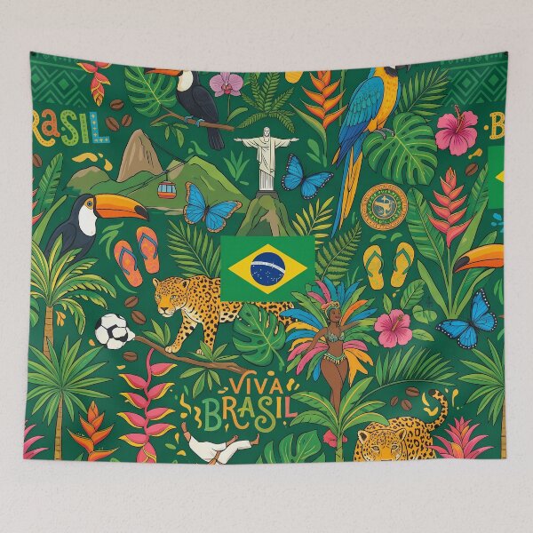 Item preview, Birds Animals Mountains Beach Soccer God Jesus Brasil designed and sold by ART ATTACK ZONE.