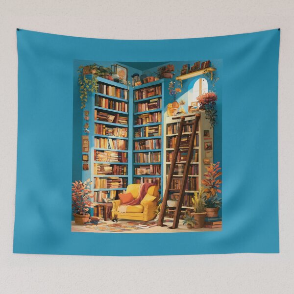 Item preview, Blue Library designed and sold by bubblyrainbow.