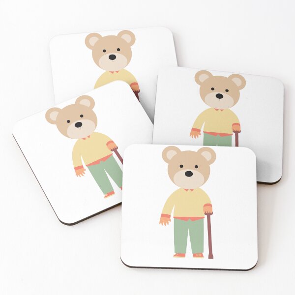 Item preview, Cute Grandpa Bear with Walking Cane Illustration designed and sold by ATMAS SHOP.