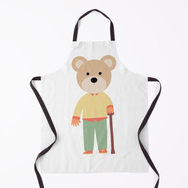Item preview, Cute Grandpa Bear with Walking Cane Illustration designed and sold by ATMAS SHOP.
