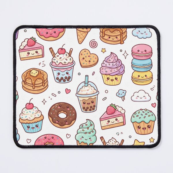 Item preview, Kawaii Pastel Dessert Pattern - Cute Boba, Donuts & Cupcakes designed and sold by Zack's Digital Threads.