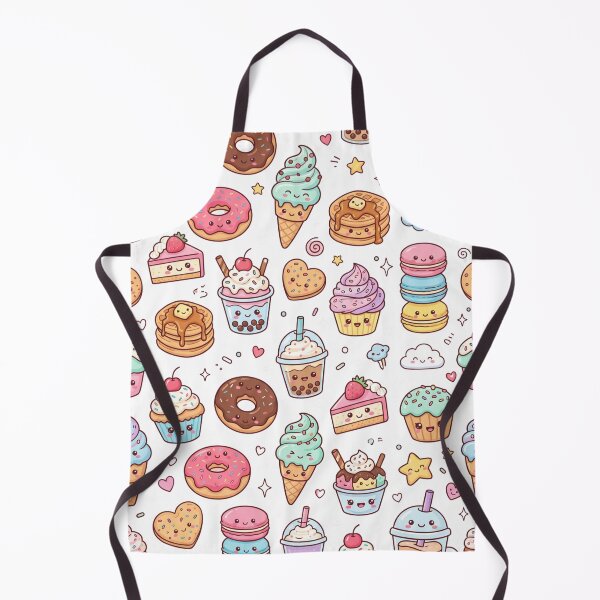 Item preview, Kawaii Pastel Dessert Pattern - Cute Boba, Donuts & Cupcakes designed and sold by LevelUpLad.